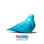 پرنده بزرگ سرامیکی اسلیمی جیران رنگ آبی thumb 1